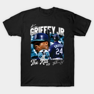 Ken Griffey Jr The Kid Basketball Legend Signature Vintage Retro 80s 90s Bootleg Rap Style T-Shirt